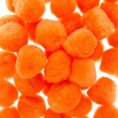 Product Cover Darice Bulk Buy DIY Acrylic Pom Poms Orange 1 inch 40 Pieces (3-Pack) 10177-23