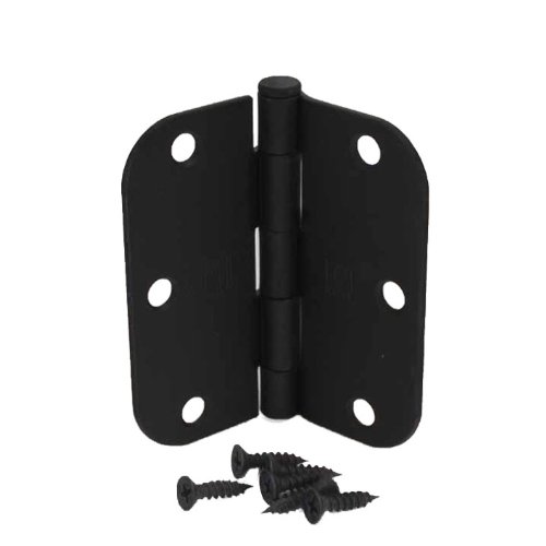 Product Cover (Pack of 40) 3 1/2 Inch Matte Black Door Hinges with 5/8