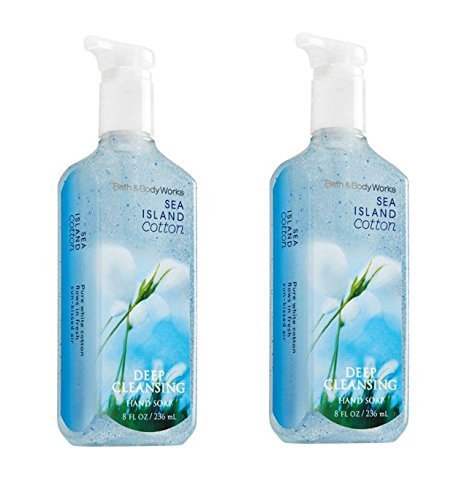 Product Cover Bath & Body Works Sea Island Cotton Deep Cleansing Hand Soap 8 OZ Bottle (2 Pack)