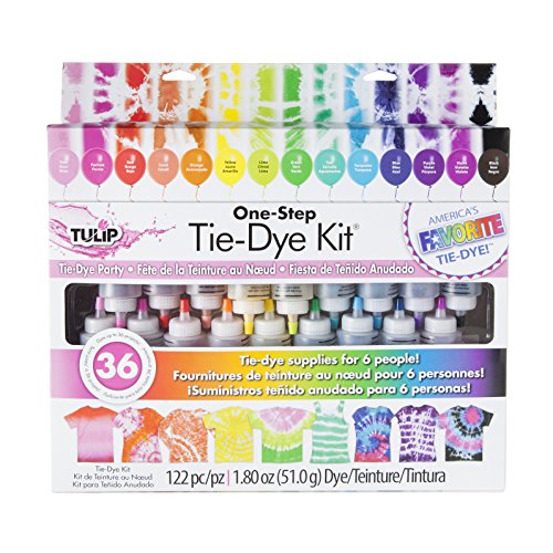 Product Cover Tulip one-step tie-dye Kit Party Supplies, 18 Bottles Tie Dye, Rainbow