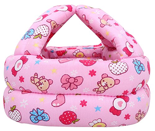 Product Cover Simplicity Baby Infant Toddler No Bumps Safety Helmet Head Cushion, Pink Candy