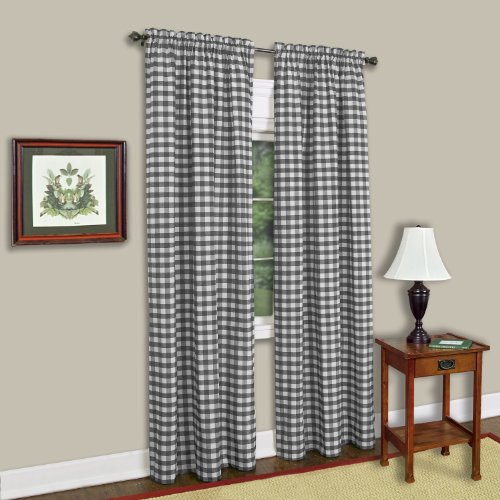 Product Cover Achim Home Furnishings Buffalo Check Window Curtain Panel (Single Curtain), 42