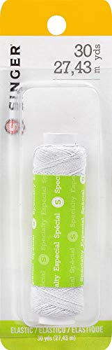 Product Cover SINGER 73936 Elastic Sewing Thread Blister Card, 30-Yard, White