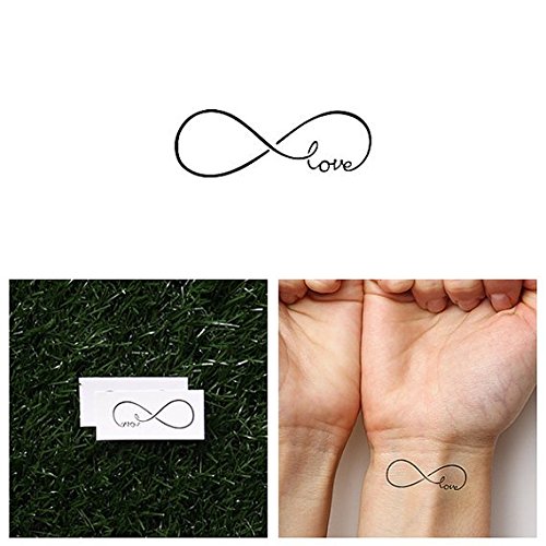 Product Cover Tattify Love Temporary Tattoo - Attached (Set of 2) - Other Styles Available - Fashionable Temporary Tattoos