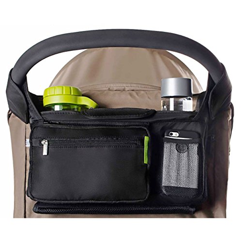 Product Cover Ethan & Emma Baby Stroller Organizer with Cup Holders - Baby Shower Gift - Secured Fit, Extra Storage, Easy Installation - Universal Stroller Organizer for Smart Moms