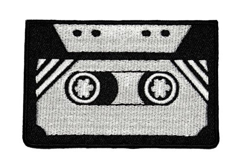 Product Cover Tape Cassette Retro DIY Applique Embroidered Sew Iron on Patch TCS-01