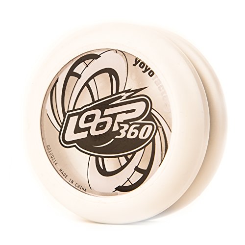 Product Cover YOYO Factory Loop 360 Professional Looping Yo-Yo with Ball Bearing & Spare String - White (Modern Spinning yoyo, high Speed Steel Ball-Bearing, String and Tips Included)