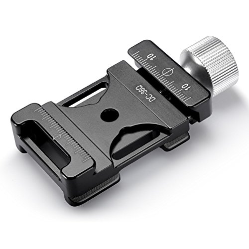 Product Cover Neewer Aluminum Screw Knob Clamp Arca Swiss Compatible Mini Quick Release Clamp for QR Plate (38mm)