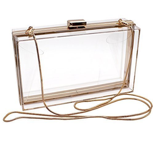 Product Cover HQdeal Luxury Acrylic Fashionable Transparent Evening Clutches Shoulder Bags Handbag for Women Ladies Gift Ideal
