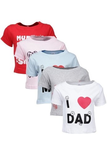 Product Cover Goodway Infants Mom & Dad Theme Combo Pack of 5 T-Shirts