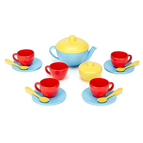 Product Cover Green Toys Tea Set, Blue/Red/Yellow