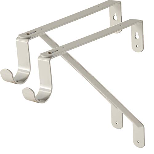 Product Cover Desunia Adjustable Closet Rod & Shelf Support Bracket - White - Set of 2