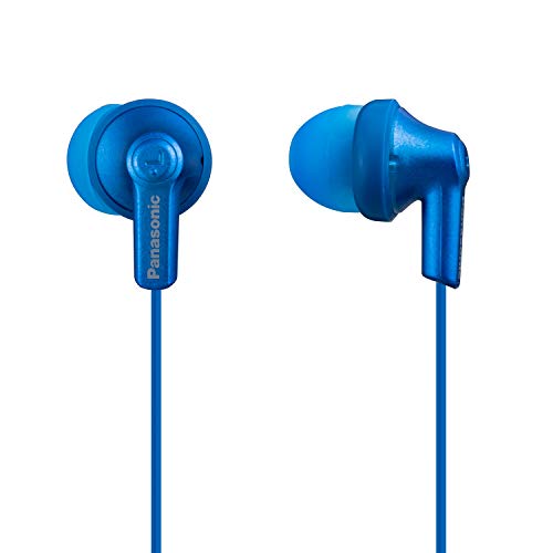 Product Cover Panasonic ErgoFit in-Ear Earbud Headphones RP-HJE120-AA (Metallic Blue) Dynamic Crystal-Clear Sound, Ergonomic Comfort-Fit