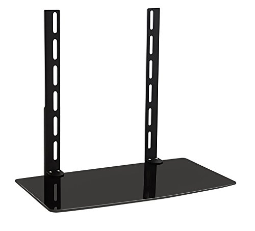 Product Cover Mount-It TV Wall Mount Shelf Bracket Under TV for Cable Box, DVD Player, Stereo AV Components Shelf,Black