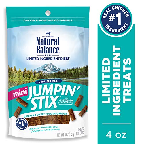 Product Cover Natural Balance L.I.D. Limited Ingredient Treats Mini Jumpin' Stix Dog Treats, Chicken & Sweet Potato Formula, 4-Ounce