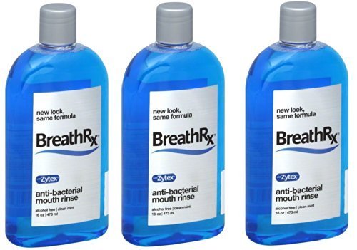 Product Cover BreathRx Anti-bacterial Mouth Rinse, 3 Bottle Economy Pack (Each bottle is 16 oz)