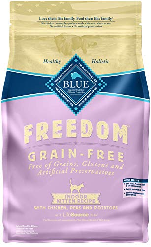 Product Cover Blue Buffalo Freedom Grain Free Natural Indoor Kitten Dry Cat Food, Chicken 5-lb.