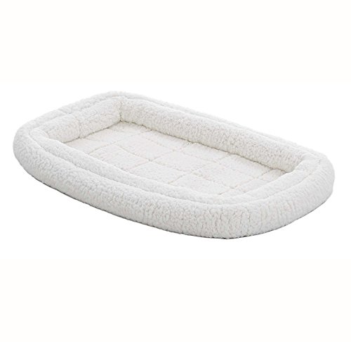 Product Cover Double Bolster Pet Bed | 24-Inch Dog Bed ideal for Small Dog Breeds & fits 24-Inch Long Dog Crates
