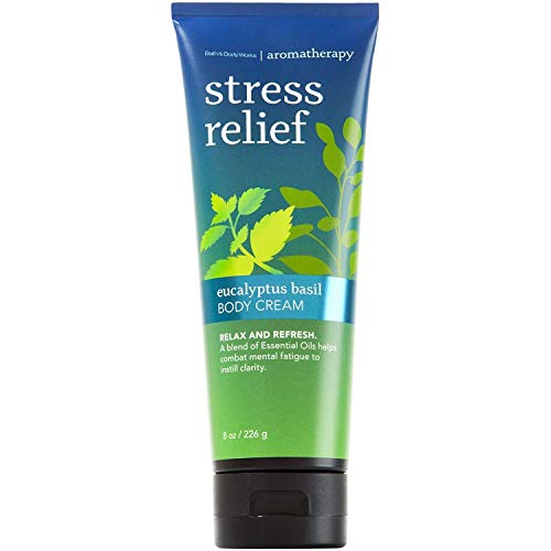 Product Cover Bath & Body Works Aromatherapy Stress Relief Eucalyptus Basil Body Cream 8 Oz.