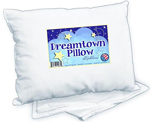 Product Cover Dreamtown Kids Toddler Pillow with Pillowcase 14x19 White. Made in USA