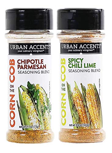 Product Cover Urban Accents Corn on the Cob Vegetable Seasoning, Chile Lime and Chipotle Parmesan (2-pack)