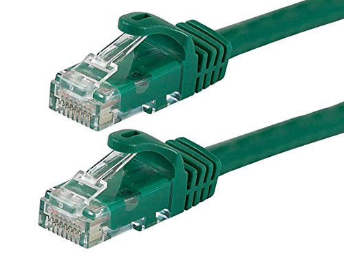 Product Cover Monoprice Flexboot Cat6 Ethernet Patch Cable - Network Internet Cord - RJ45, Stranded, 550Mhz, UTP, Pure Bare Copper Wire, 24AWG, 3ft, Green