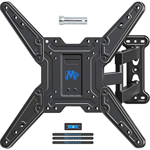 Product Cover Mounting Dream Full Motion TV Wall Mounts Bracket with Perfect Center Design for 26-55 Inch LED, LCD, OLED Flat Screen TV, TV Mount with Swivel Articulating Arm, up to VESA 400x400mm MD2413-MX