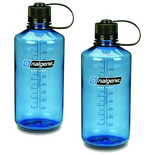 Product Cover Nalgene Narrow Mouth 1 qt Everyday Water Bottle - 2 Pack (Slate Blue with Black Lid)