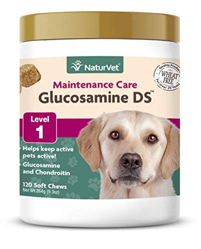 Product Cover NaturVet - Glucosamine DS - Level 1 Maintenance Care - Preventative Care to Maintain Healthy Cartilage & Joint Function - Enhanced with Glucosamine & Chondroitin (120 Soft Chews)