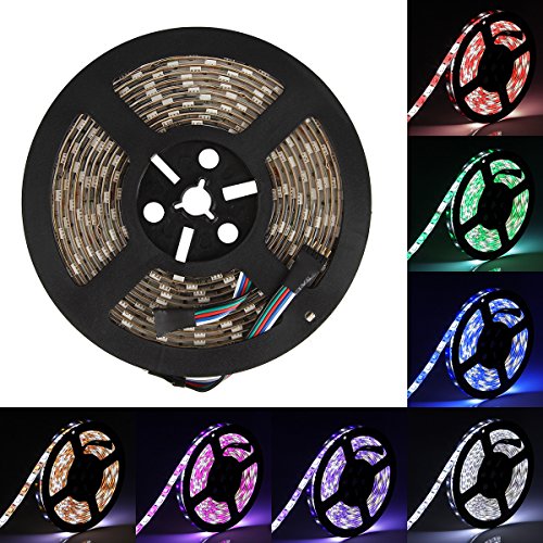 Product Cover SUPERNIGHT LED Strip Light, RGBW, Waterproof 16.4ft 5050 300leds LED Strip Flexible Light, RGB with White Mixed Color Tape for TV Backlighting, Bedroom, Car, Carbin