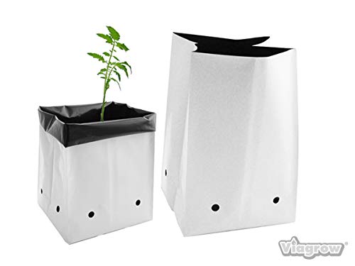 Product Cover Viagrow V724410-25 5 gal. Nursery Grow Bags (25-Pack), 5-Gallon-25-Pack, White