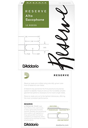 Product Cover D'Addario Reserve Alto Saxophone Reeds, Strength 3.0, 10-pack