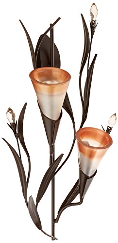 Product Cover Zingz & Thingz 10015810 Dawn Lily Double Candle Wall Sconce, Multicolor