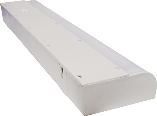 Product Cover GE 18 Inch Fluorescent Under Cabinet Light Fixture, 10198, Plug-In, Slim Profile, 3000K Soft White, Plastic Housing, Easy to Install, White Finish