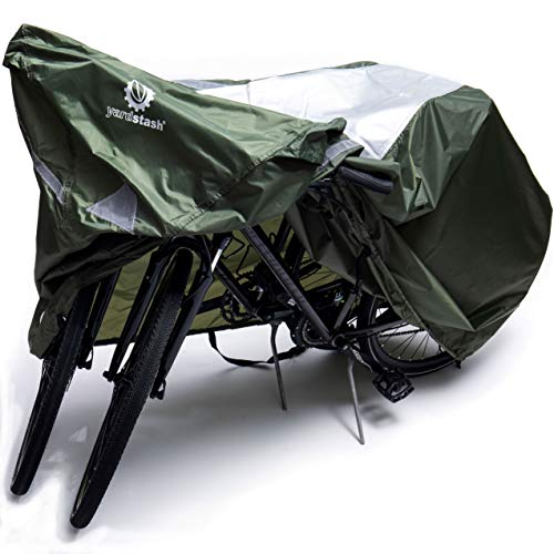 Product Cover YardStash Bicycle Cover XL: Extra Large Size for Beach Cruiser Cover, 29er Mountain Bike Cover, Electric Bike Cover, Multiple Kids' Bike Cover and Cover for Bikes with Baskets, Child Seats or Racks