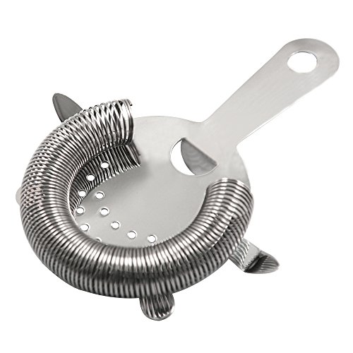 Product Cover SKYFISH Hawthorn Cocktail Strainer Stainless Steel Bar Strainer Professional 4 Prong Strainer with 100 Wire Spring