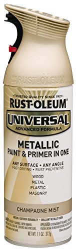 Product Cover Rust-Oleum 261415 Universal All Surface Spray Paint 11 oz, Metallic Champagne Mist, Each, Gold