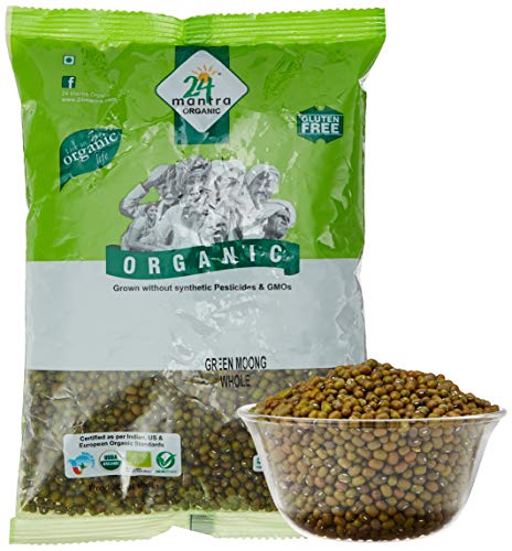 Product Cover 24 Mantra Organic Green Moong Whole, 500g