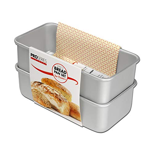 Product Cover Fat Daddio's BP-SET Anodized Aluminum Bread Pan, 7.75 x 3.75 x 2.75 Inch, Set of 2, Silver