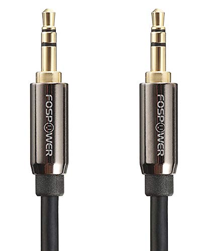 Product Cover FosPower Audio Cable (25 FT), Stereo Audio 3.5mm Auxiliary Short Cord Male to Male Aux Cable for Car, Apple iPhone, iPod, iPad, Samsung Galaxy, HTC, LG, Google Pixel, Tablet & More