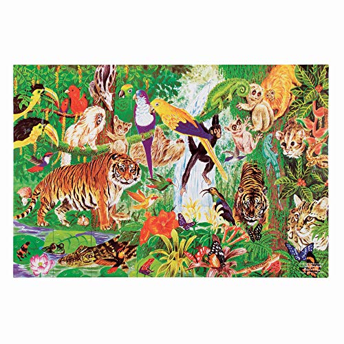 Product Cover Melissa & Doug Rainforest Floor Puzzle (Easy-Clean Surface, Promotes Hand-Eye Coordination, 48 Pieces, 24