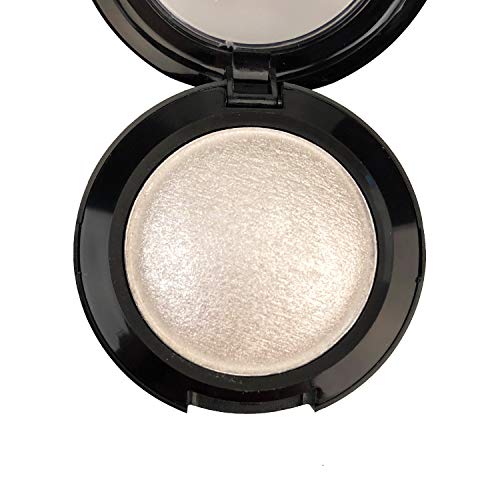 Product Cover Mallofusa Single Color Baked Eye Shadow Palette Glitter Powder ,Ice Silver,CES3810