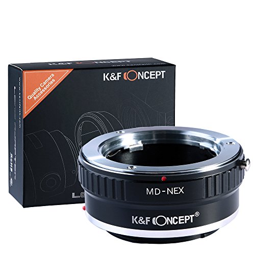 Product Cover K&F Concept Lens Mount Adapter for Minolta MD MC Lens to Sony NEX E-Mount Camera,fits Sony NEX-3 NEX-3C NEX-5 NEX-5C NEX-5N NEX-5R NEX-6 NEX-7 NEX-F3 NEX-VG10 VG20 etc