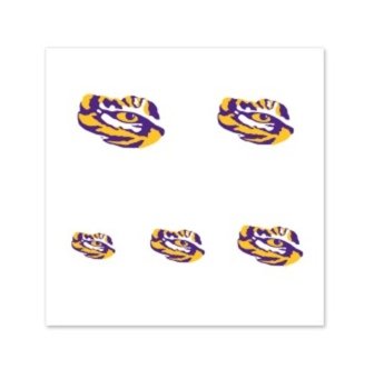 Product Cover WinCraft NCAA Louisiana Tigers 4-Pack Temporary Nail Tattoos