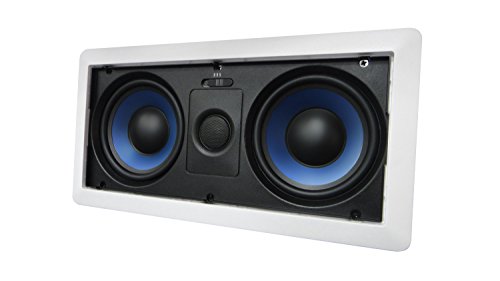 Product Cover 5252W Silver Ticket in-Wall in-Ceiling Speaker with Pivoting Tweeter (Dual 5.25 Inch in-Wall Center Channel)