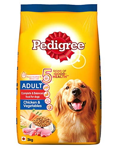 Product Cover Pedigree Adult Dry Dog Food, Chicken & Vegetables, 3kg Pack
