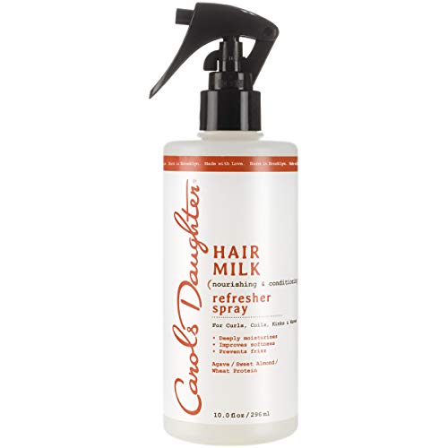 Product Cover Curly Hair Products by Carol's Daughter, Hair Milk Curl Refresher Spray For Curls, Coils and Waves, with Agave, Sweet Almond and Wheat Protein, Hair Refresher Spray, 10 Fl Oz (Packaging May Vary)