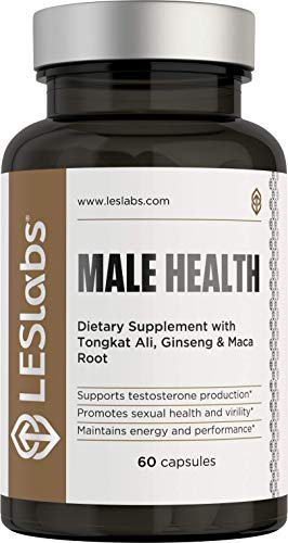 Product Cover LES Labs Male Health, Testosterone Booster for Men, Strength, Endurance & Performance Supplement with Tongkat Ali, Maca & Ginseng, 60 Capsules