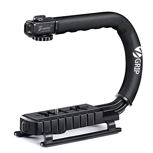 Product Cover Zeadio Video Action Stabilizing Handle Grip Handheld Stabilizer with Hot-Shoe Mount for Canon Nikon Sony Panasonic Pentax Olympus DSLR Camera Camcorder