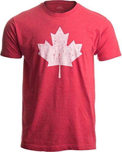 Product Cover Canada Pride | Vintage Style, Retro-Feel Canadian Maple Leaf Unisex T-Shirt-Adult,L Heather Red
